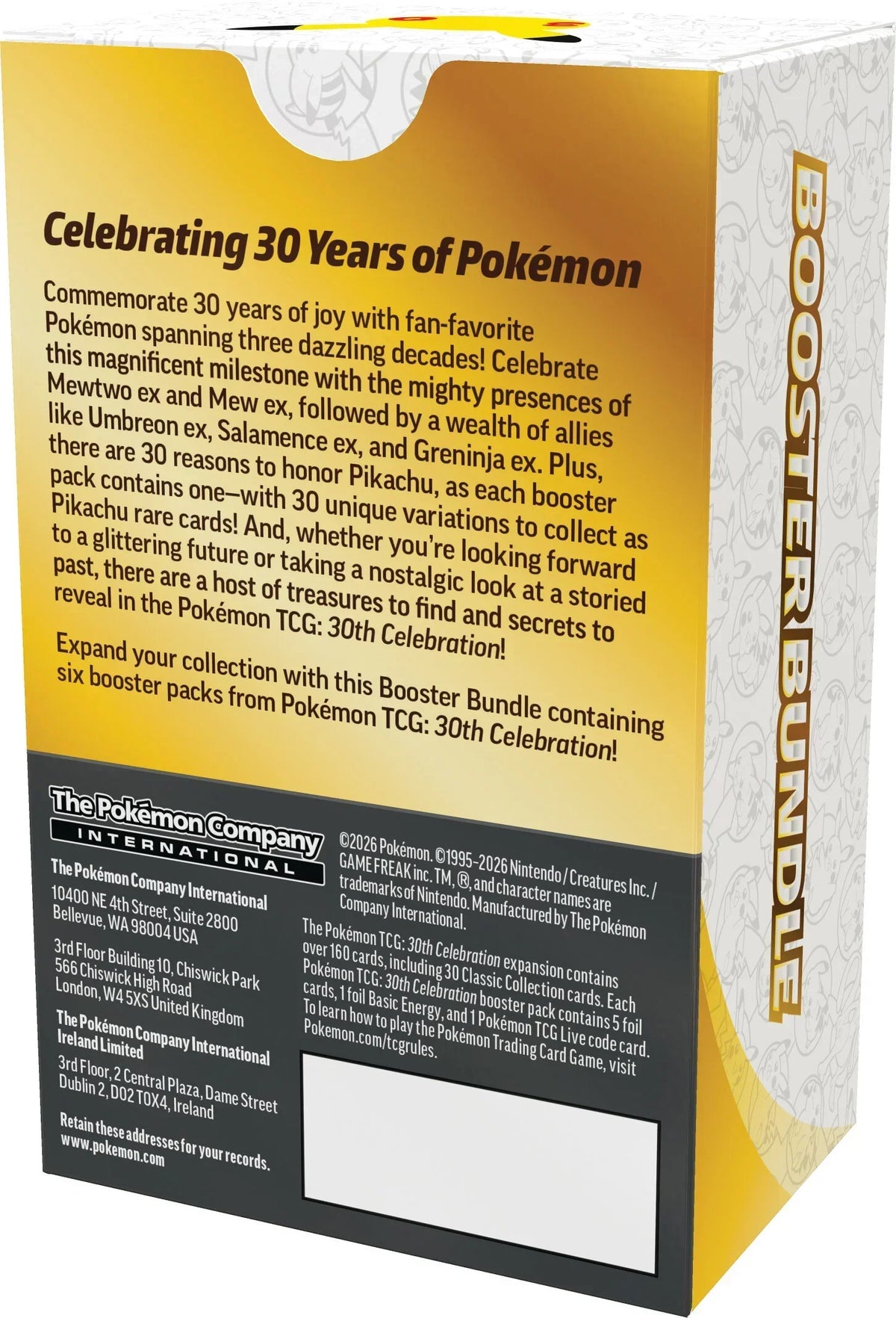 Pokémon Booster Bundle 30° Anniversario - PREORDER
